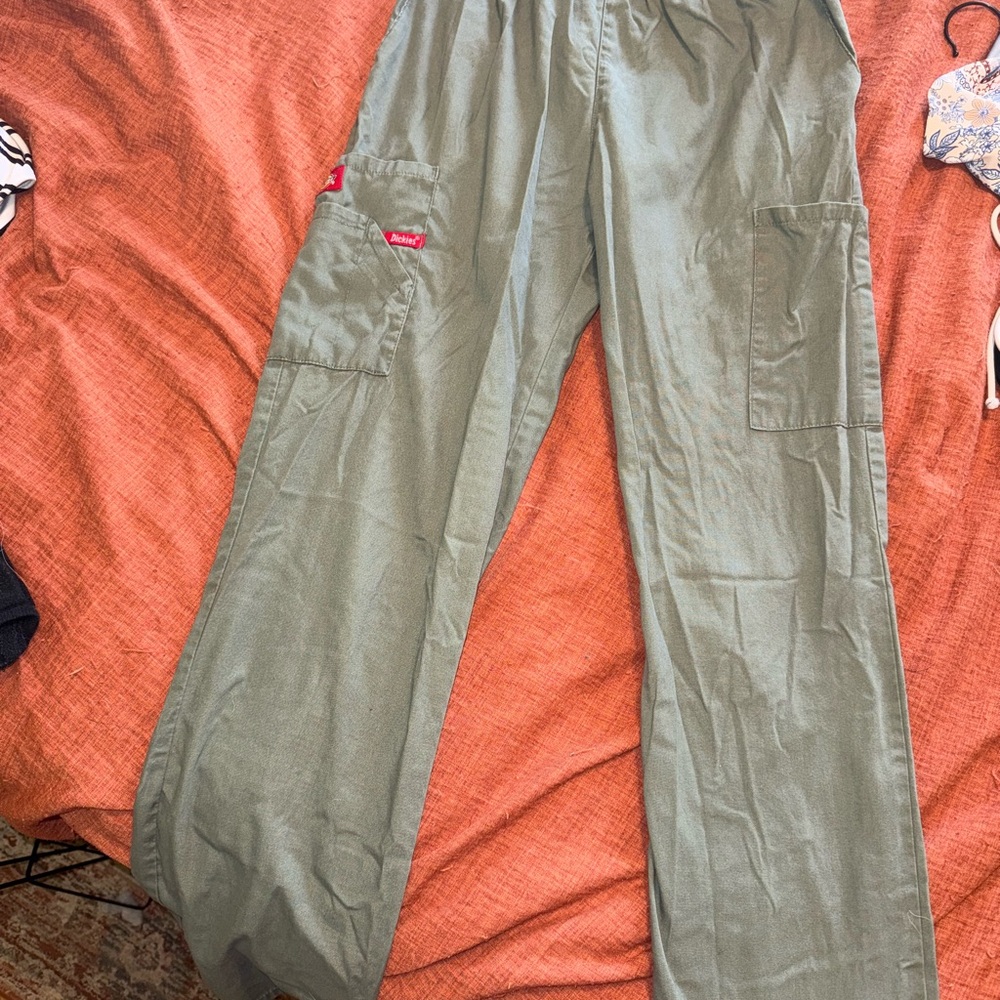 Dickies Green Cargo Jumpsuit Utility Style